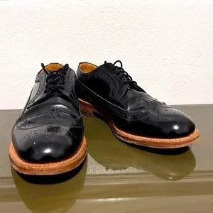 Mark Mcnairy Black Wingtip Oxfords - Size 10.5 Mark McNairy Black Suede Leather Commando Wingtip Shoes Size  main image 2